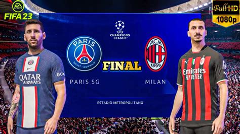 psg vs ac milan last match